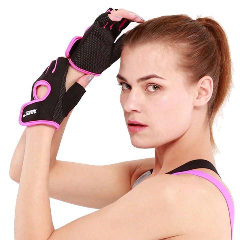 Anti-Slip Half Finger Gym Gloves.