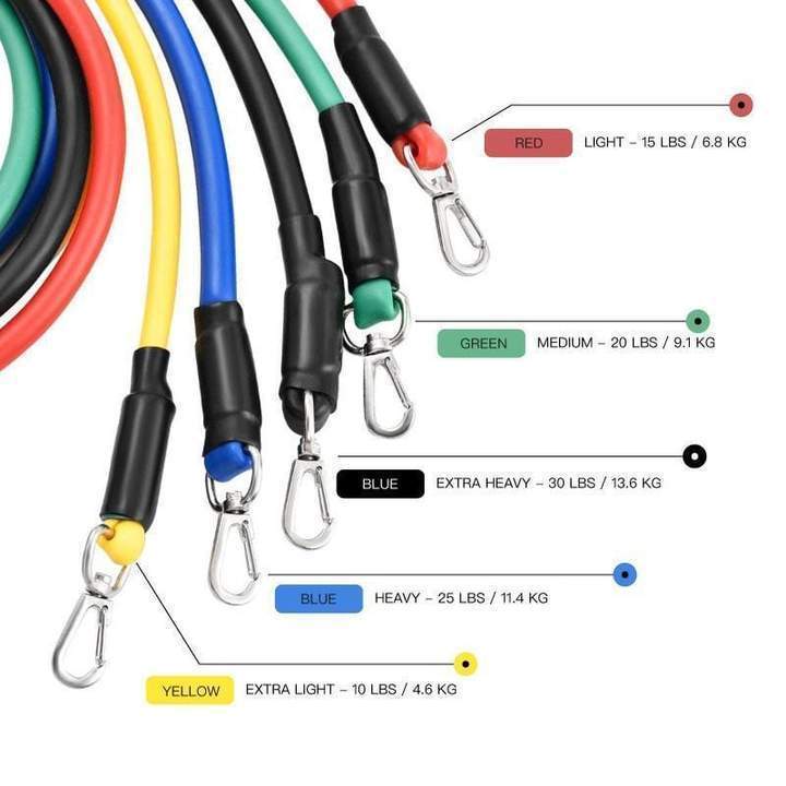 11-Piece Resistance Band Workout Set | Home Gym Fitness Kit
