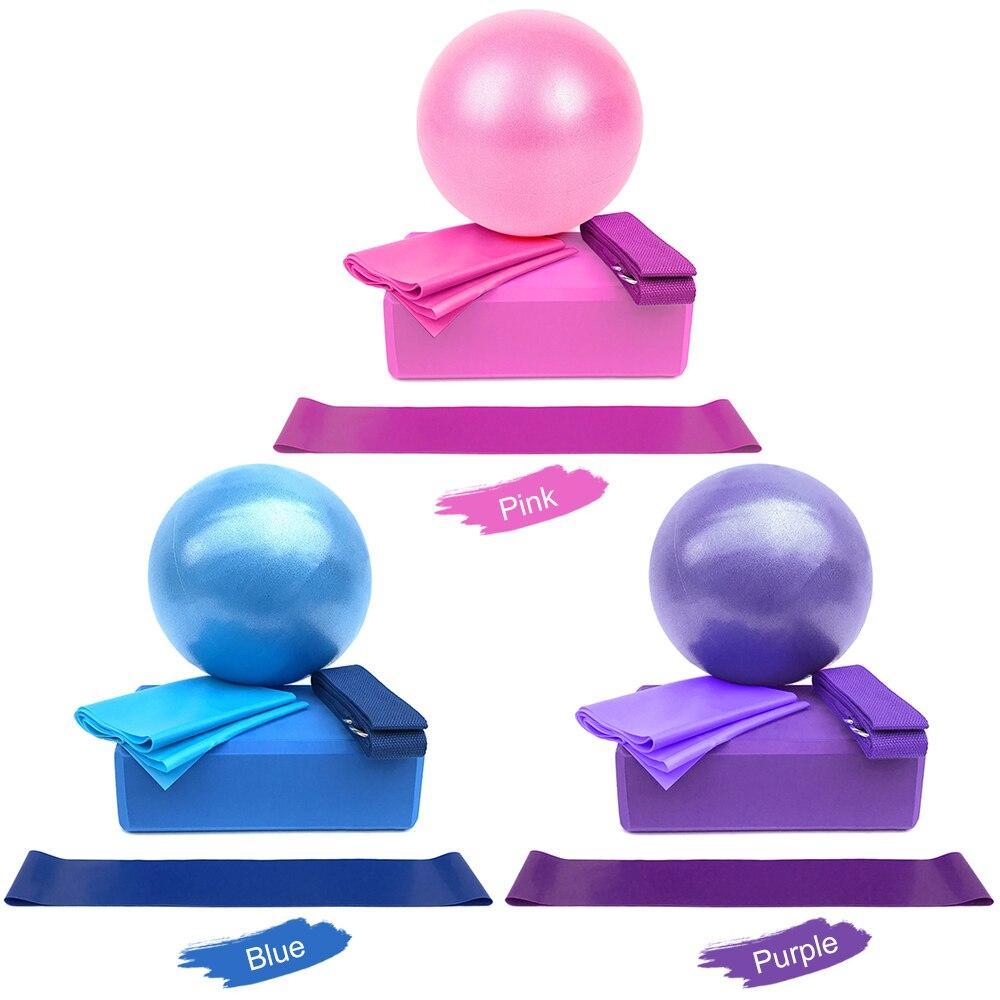 5-Piece Yoga Ball & Block Set.
