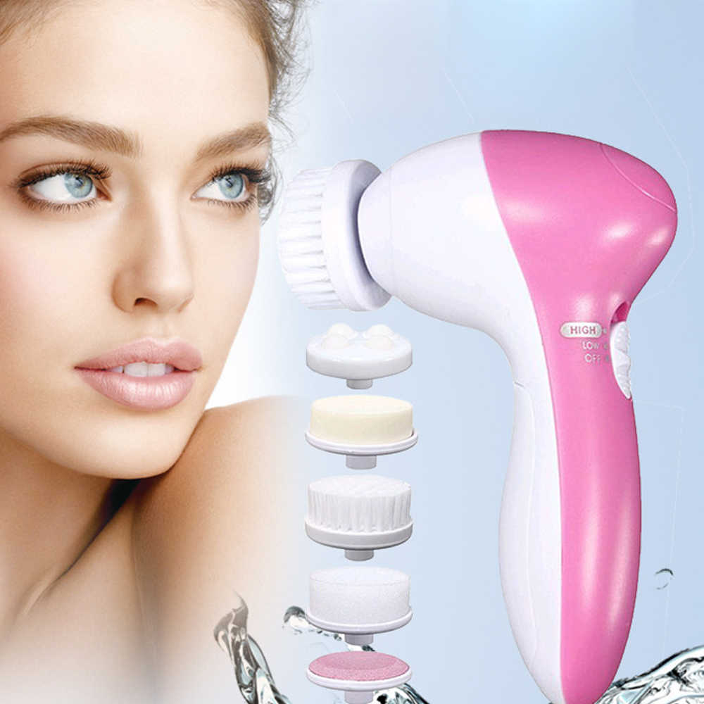 5 in 1 Electric Facial Cleansing Brush Set.