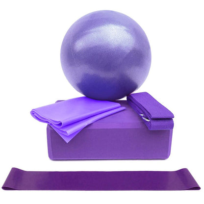 5-Piece Yoga Ball & Block Set.