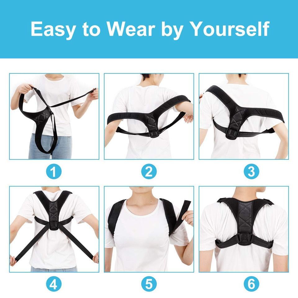 Adjustable Back Posture Corrector Belt.