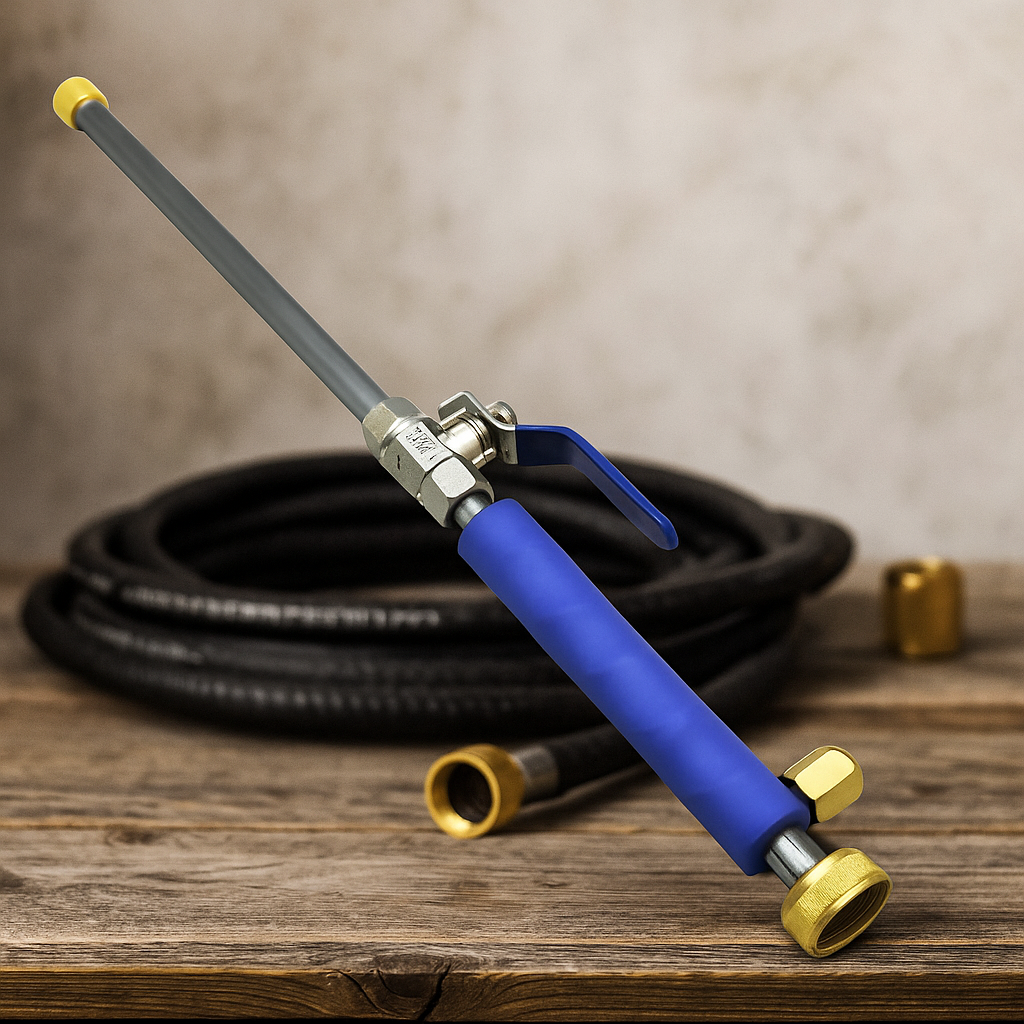 High-Pressure Hose & Nozzle.