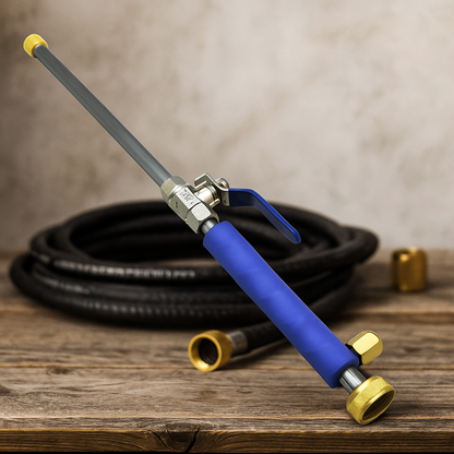 High-Pressure Hose & Nozzle.