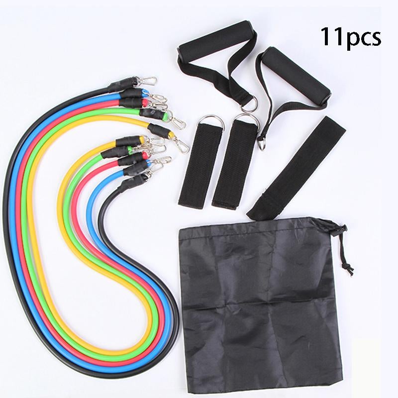 11-Piece Resistance Band Workout Set | Home Gym Fitness Kit