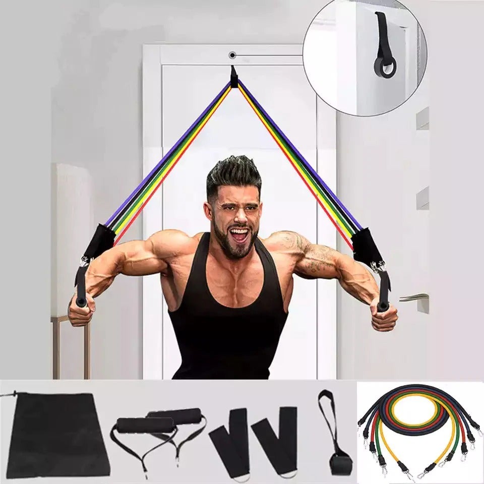 11-Piece Resistance Band Workout Set | Home Gym Fitness Kit