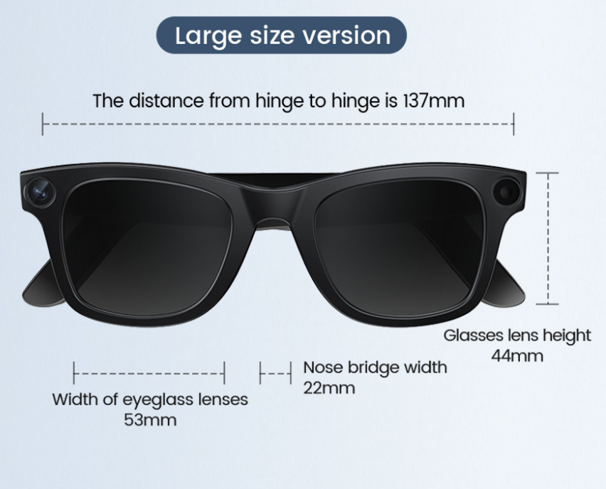AI Camera Smart Glasses.